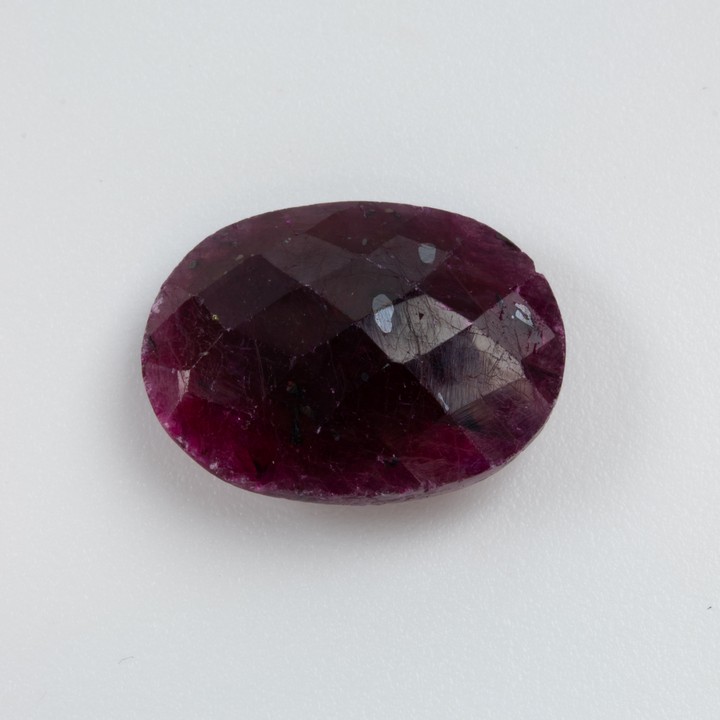 13.35ct Natural African Ruby Faceted Oval-cut  Single Gemstone, 18x13.3mm