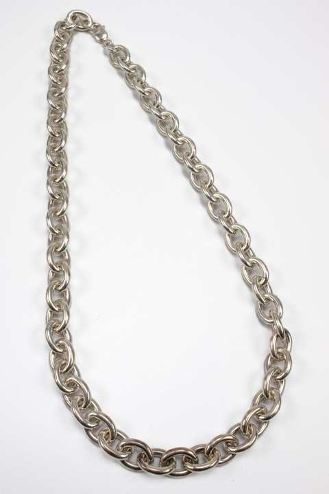 Silver Chunky Belcher Chain, 65cm, 224.3g. (VAT Only Payable on Buyers Premium)