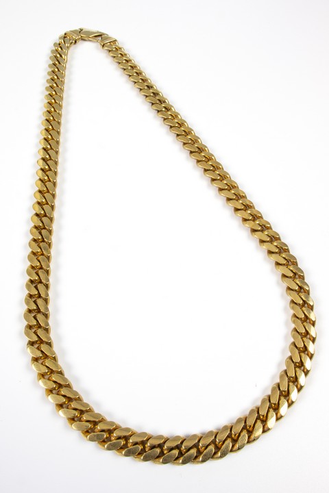 Silver Gold Plated Curb Chain, 56cm, 151g. (VAT Only Payable on Buyers Premium)