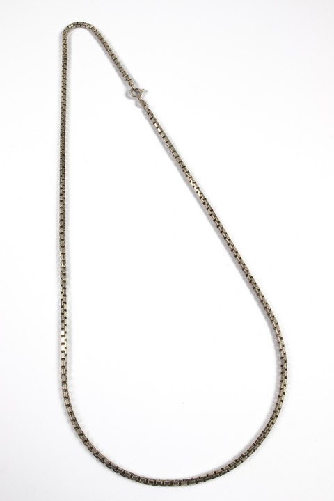 Silver Box Link Chain, 60cm, 26.3g. (VAT Only Payable on Buyers Premium)