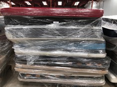 PALLET OF ASSORTED FURNITURE INCLUDING 4 MATTRESSES (MAY BE BROKEN, INCOMPLETE OR DIRTY).