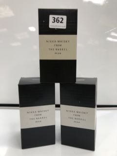 3 X BOTTLES OF NIKKA WHISKY FROM THE BARREL 500ML ABV 51.4% (PLEASE NOTE: 18+YEARS ONLY. STRICTLY NO COURIER REQUESTS. COLLECTIONS MONDAY 1ST APRIL - FRIDAY 5TH APRIL 2024 ONLY)