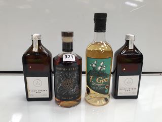 4 X ASSORTED RUMS TO INCLUDE HOUSE OF ELRICK DARK RUM 70CL ABV 40%, PROJECT 173 BLACK CHERRY RUM 50CL ABV 42% AND J. GOW REVENGE SCOTTISH PURE SINGLE RUM 70CL ABV 43% (PLEASE NOTE: 18+YEARS ONLY. STR