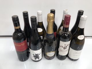 12 X ASSORTED BOTTLES OF WINE TO INCLUDE SANCERE, SOCARRON, PORCA DE MURCA, VALDOBBIADENE AND WOMBAT HILL (PLEASE NOTE: 18+YEARS ONLY. STRICTLY NO COURIER REQUESTS. COLLECTIONS MONDAY 1ST APRIL - FRI