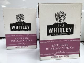 12 X BOTTLES OF J.J WHITLEY RHUBARB VODKA 70CL ABV 38% - TOTAL RRP £168 (PLEASE NOTE: 18+YEARS ONLY. STRICTLY NO COURIER REQUESTS. COLLECTIONS MONDAY 1ST APRIL - FRIDAY 5TH APRIL 2024 ONLY)
