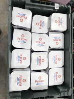 TOTE BOX OF 12 X CASES OF PERONI 330ML (4PCS PER CASE) (TOTE NOT INCLUDED. PLEASE NOTE: 18+YEARS ONLY. STRICTLY NO COURIER REQUESTS. COLLECTIONS MONDAY 1ST APRIL - FRIDAY 5TH APRIL 2024 ONLY)