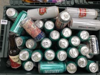 TOTE BOX OF APPROX 60 X CANS TO INCLUDE STELLA ARTOIS, GOOSE ISLAND, BREWDOG, LUKE'S CIDER, COLD BATH AND LONGSHOT (TOTE NOT INCLUDED. PLEASE NOTE: 18+YEARS ONLY. STRICTLY NO COURIER REQUESTS. COLLEC