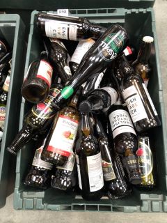 TOTE BOX OF APPROX 60 X ASSORTED CIDERS TO INCLUDE WAITROSE, REKORDELIG, KOPPARBERG AND ASPALL (TOTE NOT INCLUDED. PLEASE NOTE: 18+YEARS ONLY. STRICTLY NO COURIER REQUESTS. COLLECTIONS MONDAY 1ST APR