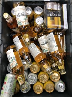 TOTE BOX OF APPROX 60 X ASSORTED CIDERS TO INCLUDE INCH'S, STOWFORD PRESS, CORNISH ORCHARDS AND THATCHERS (TOTE NOT INCLUDED. PLEASE NOTE: 18+YEARS ONLY. STRICTLY NO COURIER REQUESTS. COLLECTIONS MON