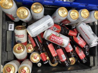 TOTE BOX OF APPROX 60 X LAGERS TO INCLUDE BUDVAR, MADRI, BIRRA MORETTI, SAN MIGUEL AND STELLA ARTOIS (TOTE NOT INCLUDED. PLEASE NOTE: 18+YEARS ONLY. STRICTLY NO COURIER REQUESTS. COLLECTIONS MONDAY 1