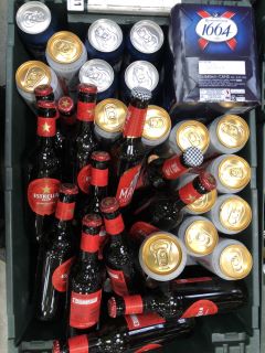 TOTE BOX OF APPROX 60 X ASSORTED LAGERS TO INCLUDE KRONENBOURG 1664, STELLA ARTOIS, ESTRELLA AND MADRI (TOTE NOT INCLUDED. PLEASE NOTE: 18+YEARS ONLY. STRICTLY NO COURIER REQUESTS. COLLECTIONS MONDAY