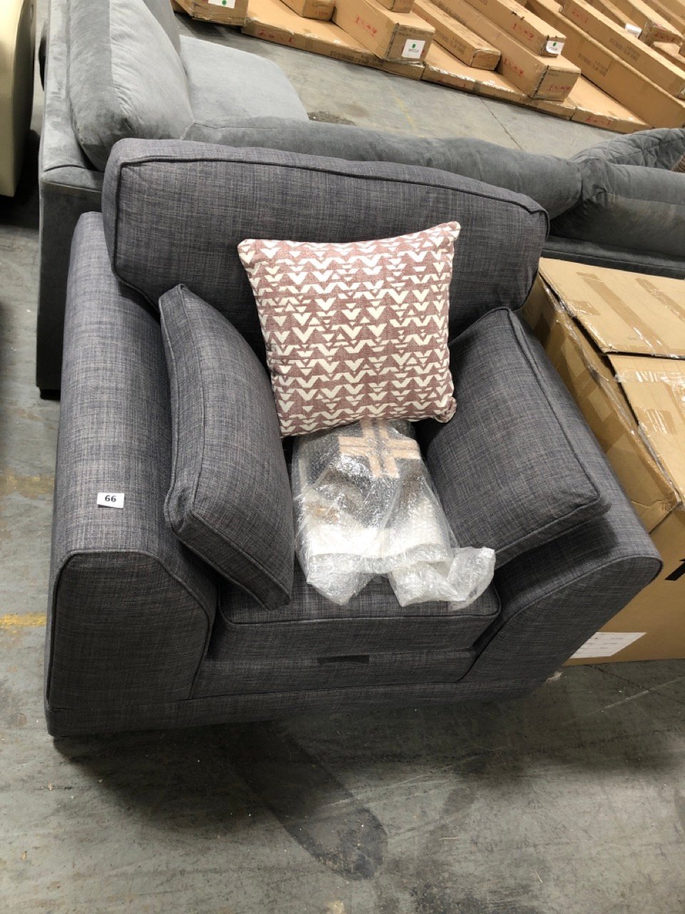 HILLIARD ARMCHAIR IN GREY RRP- £699 (COLLECTION OR OPTIONAL DELIVERY)
