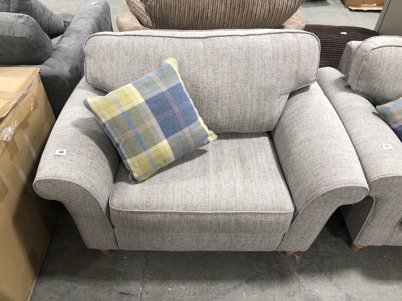 JULIPA CHILTERN SNUGGLE CHAIR IN GREY RRP- £599 (COLLECTION OR OPTIONAL DELIVERY)