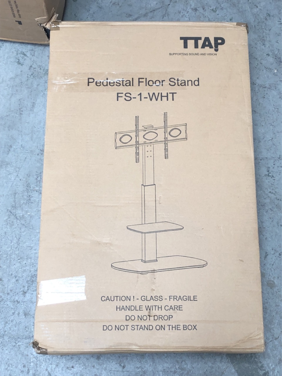TTAP PEDESTAL FLOOR STAND FS-1-WHT (COLLECTION OR OPTIONAL DELIVERY)