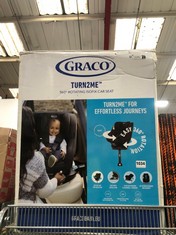 GRACO TURN2ME 360 ROTATING ISOFIX CAR SEAT - BLACK RRP £150.00 (DELIVERY ONLY)