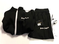 PALM ANGELS TRACKSUIT SET IN BLACK/WHITE - SIZE M (DELIVERY ONLY)