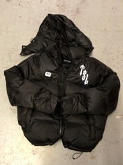 TRAPSTAR PUFFER JACKET IN BLACK SIZE S (DELIVERY ONLY)