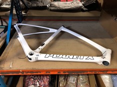 PLANET X PRO CARBON FIBRE BICYCLE FRAME IN METALIC WHITE (DELIVERY ONLY)