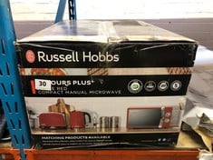 RUSSELL HOBBS COLOURS PLUS+ FLAME RED MICROWAVE MODEL NO.: RHMM701R-N (DELIVERY ONLY)