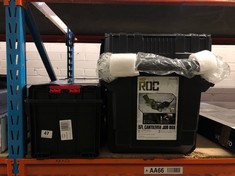 KETER ROC 57L CANTILEVER JOB BOX-BLACK TO INCLUDE TREND TOOLBOX IN BLACK/RED (DELIVERY ONLY)