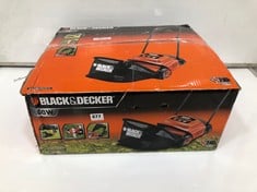 BLACK & DECKER 600W ELECTRIC LAWN RAKER - ORANGE (DELIVERY ONLY)