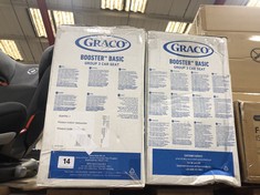 2 X GRACO BOOSTER BASIC GROUP 3 CAR SEAT (PARCEL DELIVERY ONLY)