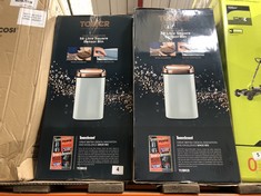 2 X TOWER ROSE GOLD EDITION 58L SQUARE SENSOR BIN (PARCEL DELIVERY ONLY)