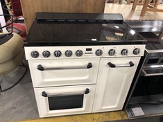 SMEG FREESTANDING VICTORIA ELECTRIC RANGE COOKER IN CREAM MODEL NO-TR93IP RRP- £3,199 (COLLECTION OR OPTIONAL DELIVERY)
