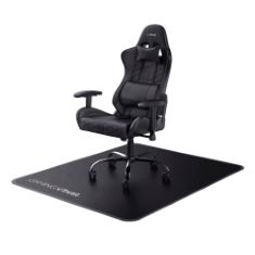 2 X TRUST GAMING GXT 715 CHAIR MAT 99 X 120 CM (1.20 M2), WEAR-RESISTANT FLOOR PROTECTOR FOR CARPETS AND HARD FLOOR SURFACES, DURABLE MAT FOR GAMING AND OFFICE CHAIRS - BLACK. (DELIVERY ONLY)