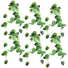 6X ASSORTED TO INCLUDE LEAF DESIGN ARTIFICIAL HANGING PLANTS MULTIPACK, 120CM. (DELIVERY ONLY)