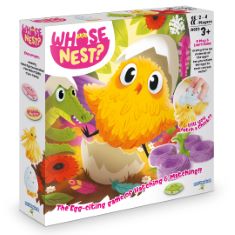 BOX OF ASSORTED ITEMS TO INCLUDE PLAYMONSTER GY103 WHOSE NEST PRESCHOOL GAME. (DELIVERY ONLY)