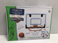 10X MINI BASKETBALL HOOP WITH BALL AND BRACKET. (DELIVERY ONLY)