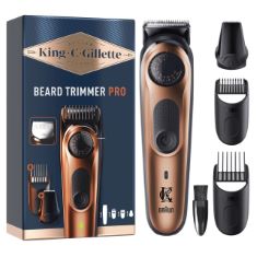 QTY OF ITEMS TO INLCUDE BOX OF X12 ASSORTED ITEMS TO INCLUDE KING C. GILLETTE MEN'S BEARD TRIMMER PRO, PRECISION WHEEL FOR 40 BEARD LENGTHS, LIFETIME SHARP BLADES, 1 TRIMMER + 2 COMBS + 1 BRUSH, PURE