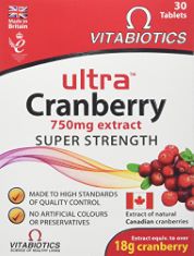 QTY OF ITEMS TO INLCUDE BOX OF ASSORTED ITEMS TO INCLUDE VITABIOTICS ULTRA CRANBERRY - 30 TABLETS FOR SUPER STRENGTH, DENTYL DUAL ACTION CPC MOUTHWASH, 12HRS FRESH BREATH & TOTAL CARE, ALCOHOL FREE,