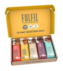 20 X FULFIL VITAMIN AND PROTEIN BAR (10 X 55 G BARS) — 10 BAR SELECTION BOX — 20 G HIGH PROTEIN, 9 VITAMINS, LOW SUGAR. (DELIVERY ONLY)