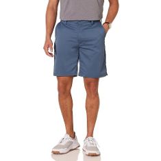 QTY OF ITEMS TO INLCUDE BOX OF X30 ASSORTED CLOTHES TO INCLUDE ESSENTIALS MEN'S CLASSIC-FIT STRETCH GOLF SHORT (AVAILABLE IN BIG & TALL), INDIGO, 52W, ESSENTIALS WOMEN'S POPLIN SLEEP TROUSERS, PINK P