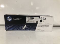 2 X ASSORTED HP LASER JET PRINT CARTRIDGE TO INCLUDE 44A BLACK & 135A BLACK . (DELIVERY ONLY)