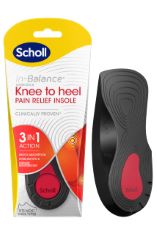 8 X SCHOLL IN-BALANCE ORTHOTICS KNEE TO HEEL INSOLES, 3-IN-1 INSOLES FOR KNEE AND HEEL PAIN RELIEF - DEEP HEEL CUP AND ARCH SUPPORT - SIZE MEDIUM, UK 7-8.5, 1 PAIR. (DELIVERY ONLY)