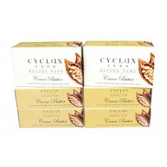 60 X CYCLAX NATURE PURE COCOA BUTTER ULTRA MOISTURISING SOAP 90G (PACK OF 6). (DELIVERY ONLY)
