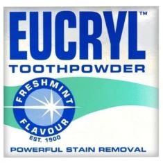 62 X EUCRYL TOOTHPOWDER FRESHMINT - PACK OF 4. (DELIVERY ONLY)