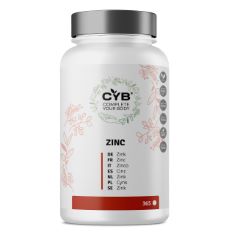 50 X CYB | ZINC TABLETS 50MG – 365 VEGAN TABLETS FOR 6 MONTHS SUPPLY - VEGAN DAILY SUPPLEMENT - EASY TO SWALLOW - ZINC SUPPLEMENTS MULTIVITAMINS VITAMINS & MINERALS - GLUTEN & LACTOSE FREE. (DELIVERY