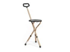 9 X DRIVE DEVILBISS HEALTHCARE HEIGHT ADJUSTABLE ALUMINIUM CANE SEAT. (DELIVERY ONLY)