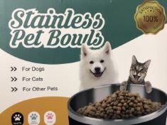 25 X STAINLESS PET BOWL . (DELIVERY ONLY)