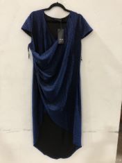 15 X LADIES BLUE EVENING DRESS SIZE 24. (DELIVERY ONLY)