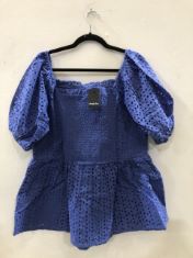 24 X LADIES BLUE TOP SIZE 18. (DELIVERY ONLY)