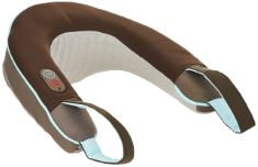 1 X HOMEDICS NECK AND SHOULDER MASSAGER - MASSAGE PILLOW WITH VIBRATION FOR MULTI-PURPOSE RELIEF, RELIEVE AND RELAX STIFF MUSCLES WITH SOOTHING HEAT, EASY-USE INTEGRATED CONTROL - BROWN. (DELIVERY ON