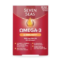 36 X SEVEN SEAS OMEGA-3 FISH OIL & IMMUNITY, WITH VITAMIN C, VITAMIN D. (DELIVERY ONLY)