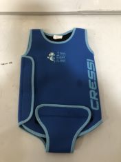 BOX OF APPROX 50 X ASSORTED CHILDREN’S CLOTHING TO INCLUDE BLUE CRESSI SWIM JACKET . (DELIVERY ONLY)