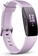 FITBIT 2X ITEMS TO INCLUDE 2 INSPIRE SMART WATCHES SMART WATCH (ORIGINAL RRP - £180.00) IN WHITE AND PURPLE. (WITH BOX). (SEALED UNIT). [JPTC64913]