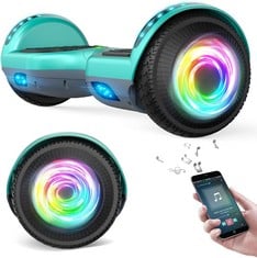 SISIGAD HY-A12B HOVERBOARD (ORIGINAL RRP - £116.99) IN GREY GREEN. (WITH BOX) [JPTC65021]